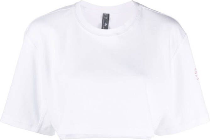 Adidas by Stella McCartney T-shirt met logoprint Wit