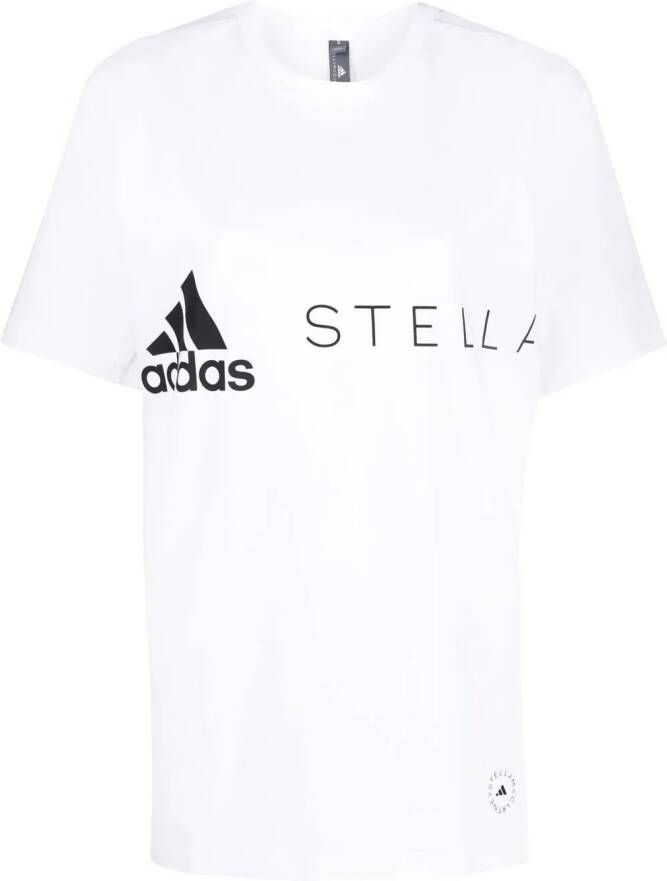 Adidas by Stella McCartney T-shirt met logoprint Wit