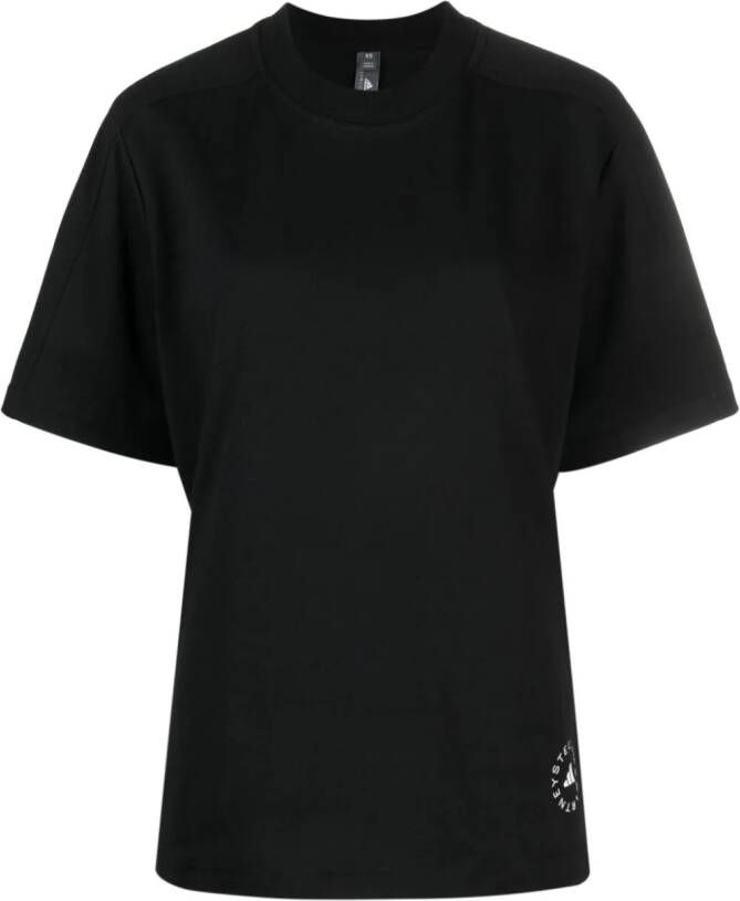 Adidas by Stella McCartney T-shirt met logoprint Zwart