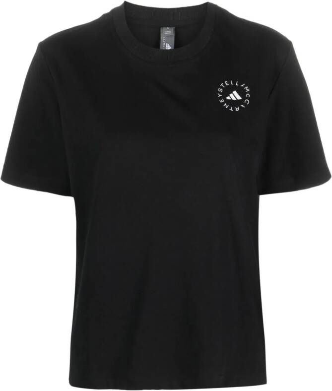 Adidas by Stella McCartney T-shirt met ronde hals Zwart