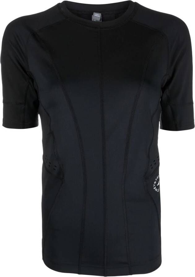 Adidas by Stella McCartney T-shirt met vlakken Zwart