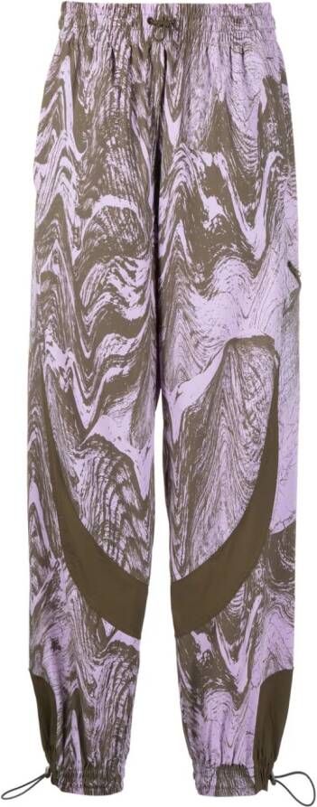 Adidas by Stella McCartney Trainingsbroek met abstract patroon Paars