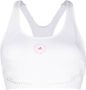 Adidas by Stella McCartney x Stella McCartney sport-bh met logoprint Wit - Thumbnail 1
