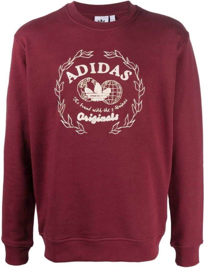 Adidas T-shirt met geborduurd logo Blauw