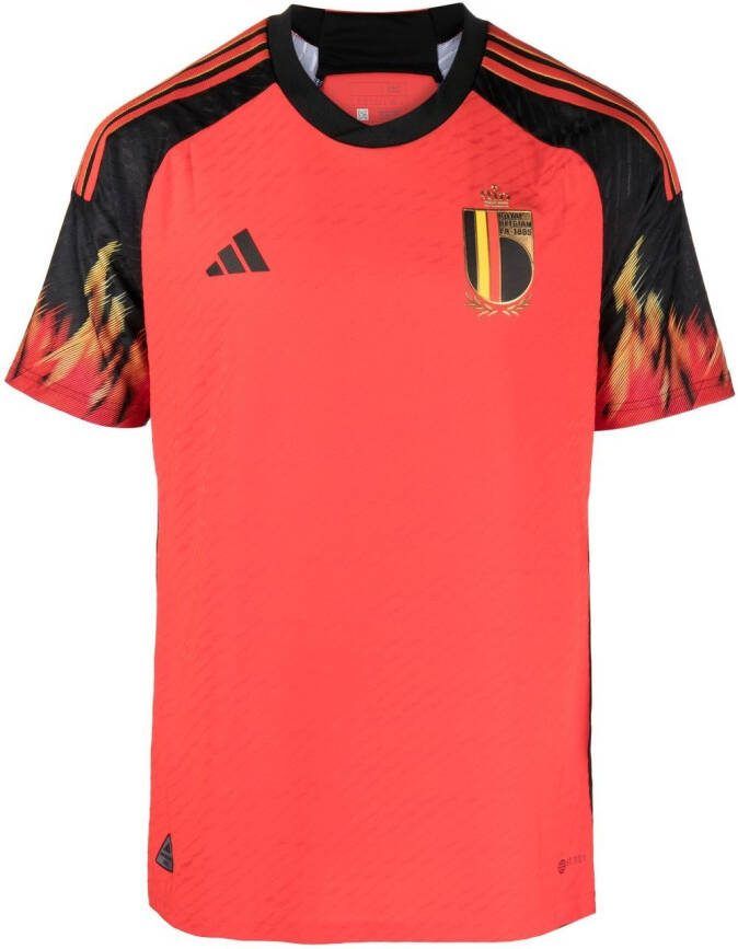 Adidas T-shirt met vlammenprint Rood