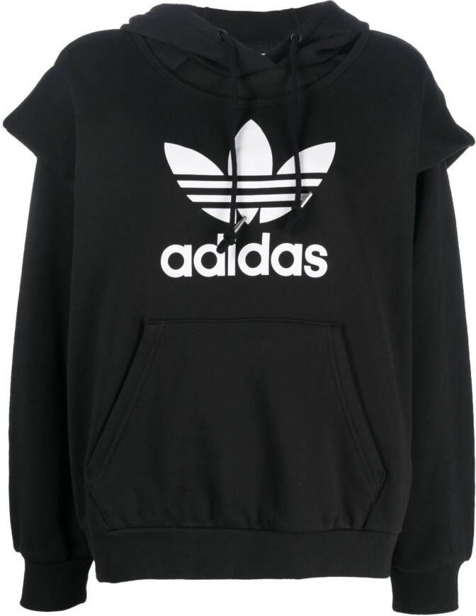 Adidas Gelaagde hoodie Zwart