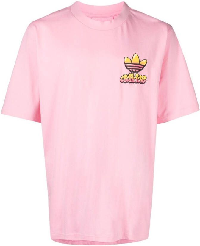 Adidas T-shirt met ronde hals Roze