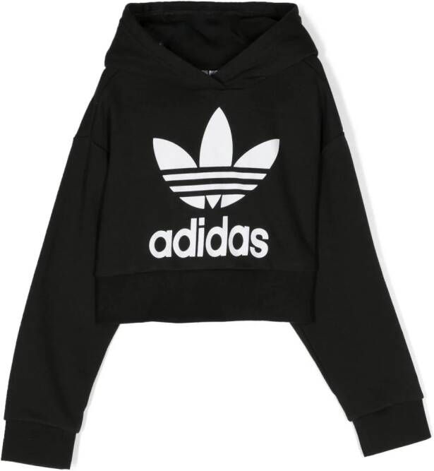 Adidas Kids Cropped hoodie Zwart