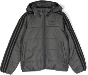 Adidas Kids logo-print puffer jacket Grijs