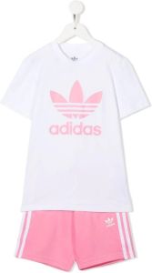 Adidas Kids Set met logoprint Wit