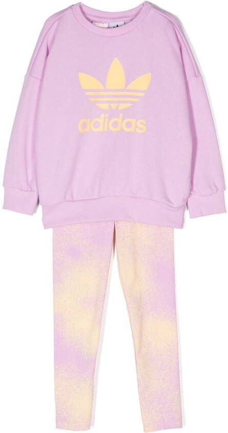 Adidas Kids Trainingspak met logoprint Paars