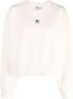 Adidas logo-embroidered cotton sweatshirt Beige - Thumbnail 1