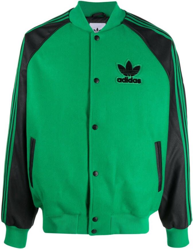 Adidas Bomberjack met logopatch Groen