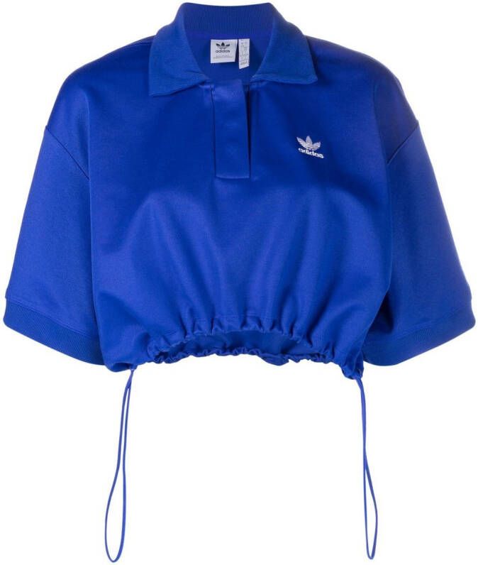 adidas Poloshirt met geborduurd logo Blauw