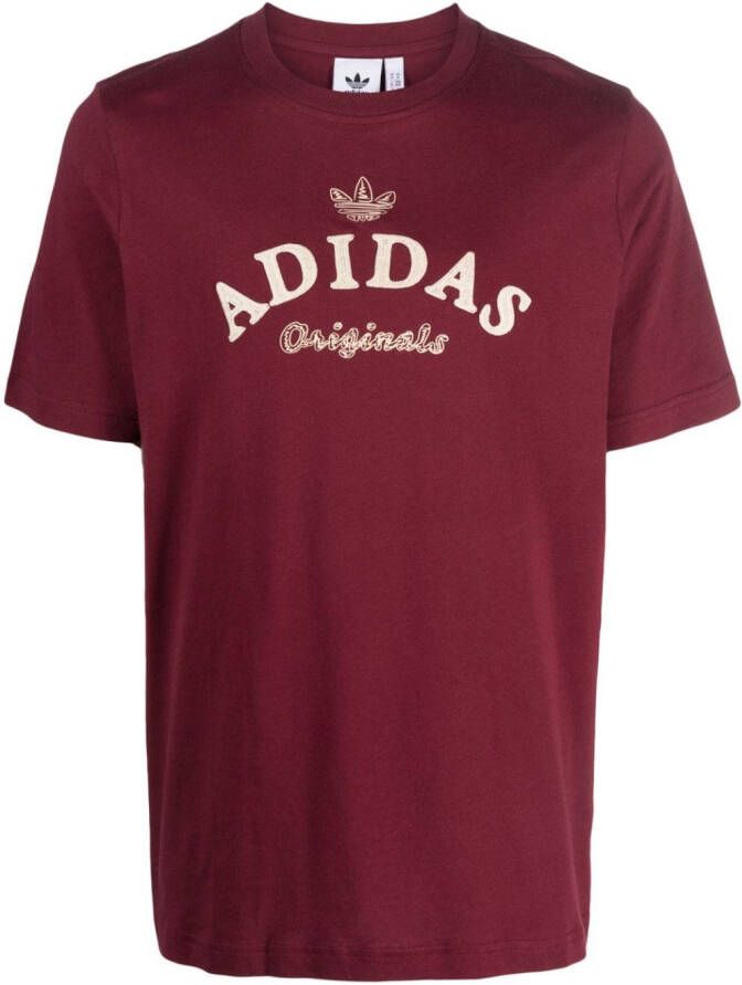 Adidas T-shirt met logoprint Rood