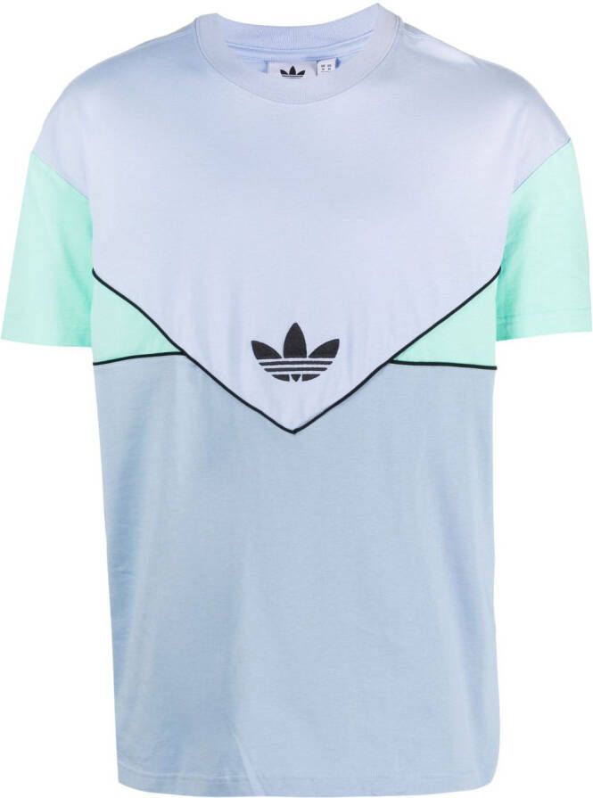 Adidas T-shirt met vlakken Blauw