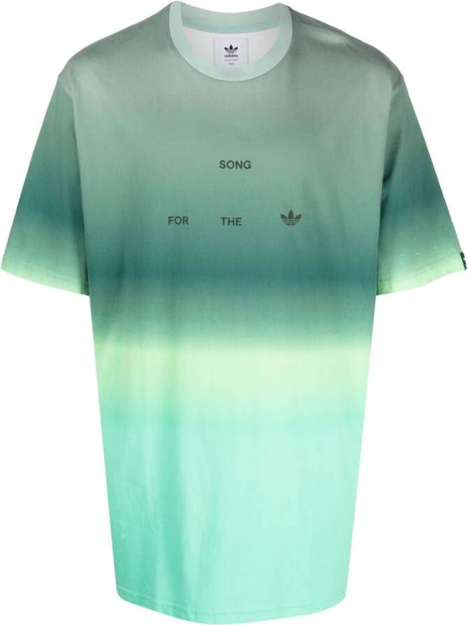 adidas x Song for the Mute T-shirt met kleurverloop Groen