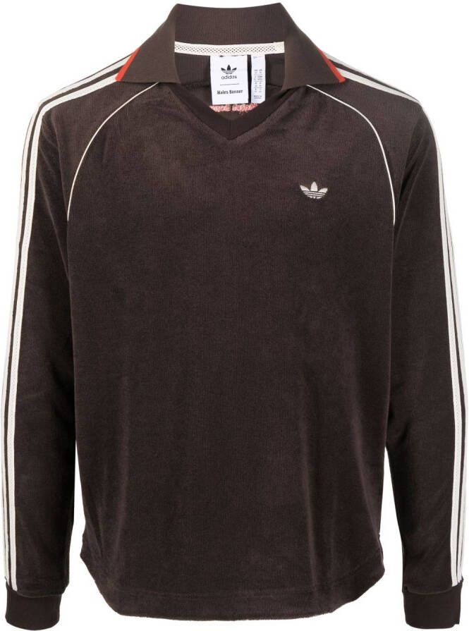 Adidas x Wales Bonner sweater met geborduurd logo Bruin