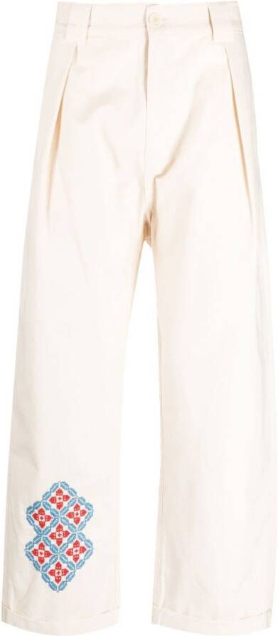 Adish Broek met wijde pijpen Beige