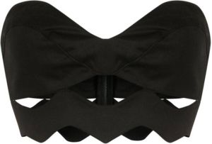 Adriana Degreas Bandeau met zigzag afwerking Zwart