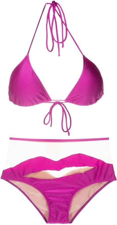 Adriana Degreas High waist bikini Roze