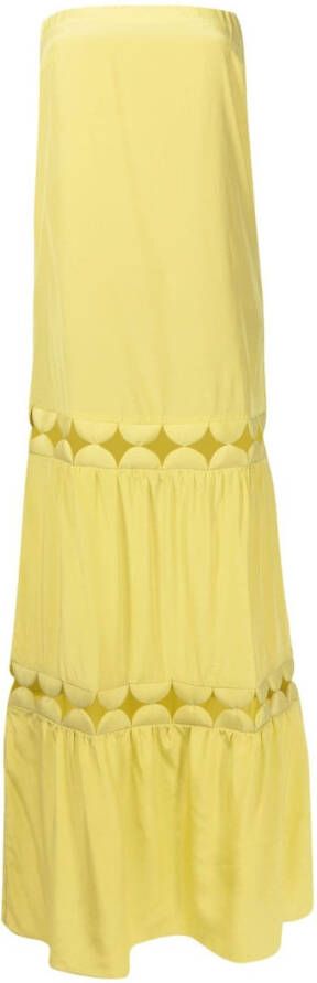 Adriana Degreas Strapless jurk Groen