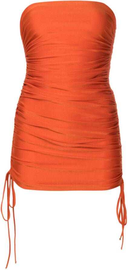 Adriana Degreas Strapless jurk Oranje
