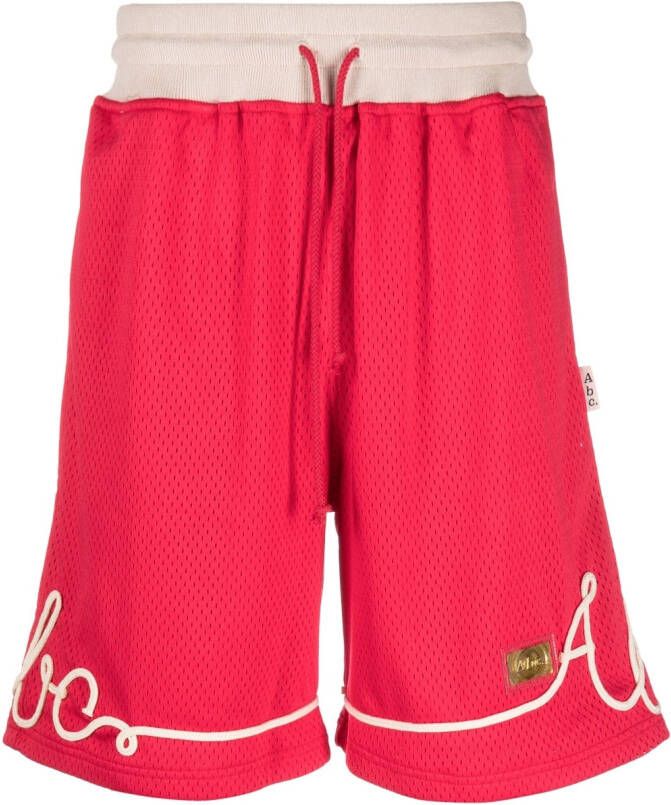 Advisory Board Crystals Trainingsshorts met logo-applicatie Rood