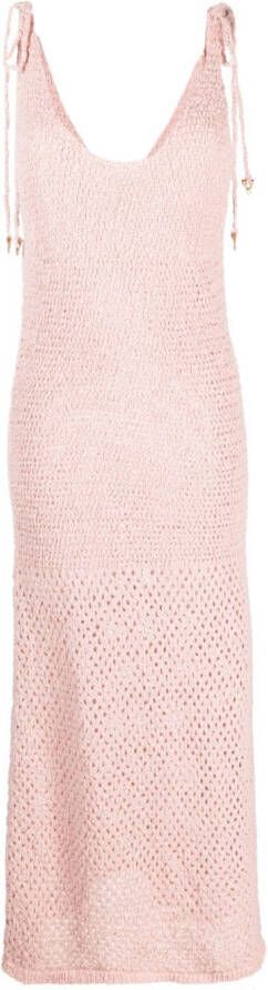 AERON Gebreide maxi-jurk Roze