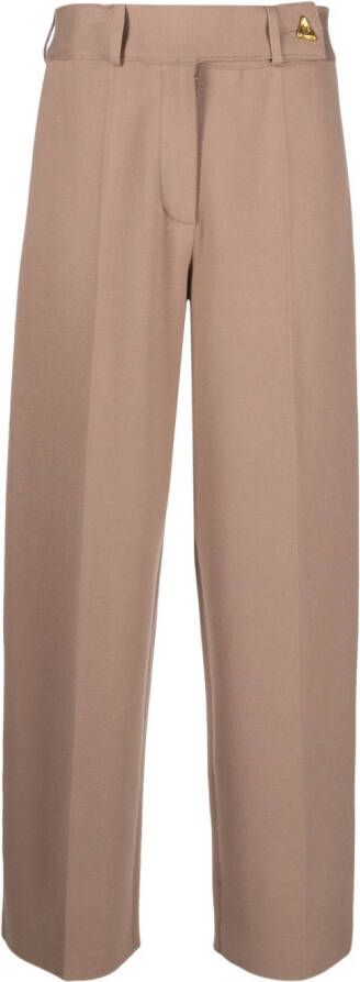 AERON Broek met toelopende pijpen Bruin