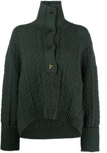 AERON Button-up trui Groen