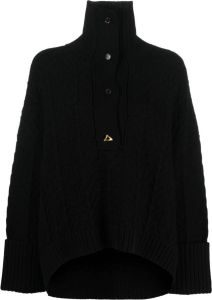 AERON Button-up trui Zwart