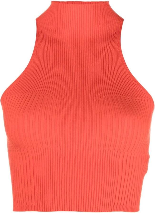 AERON Lulu cropped top met hoge hals 619 RED