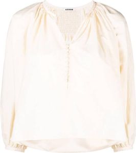 AERON Gedrapeerde blouse Beige
