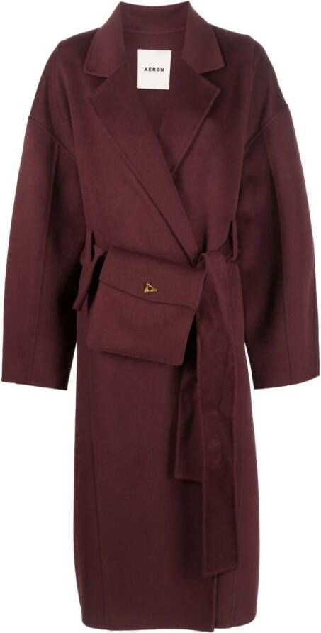 AERON Hutton belted coat Rood