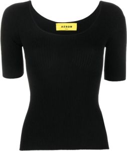 AERON Gebreid T-shirt Zwart