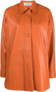 AERON Leren blouse Oranje