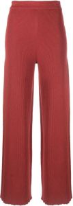 AERON Lia ribbed-knit trousers Rood
