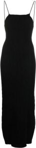 AERON Midi-jurk met geribbelde koord Zwart
