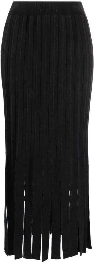 AERON Midi-rok met franje Grijs