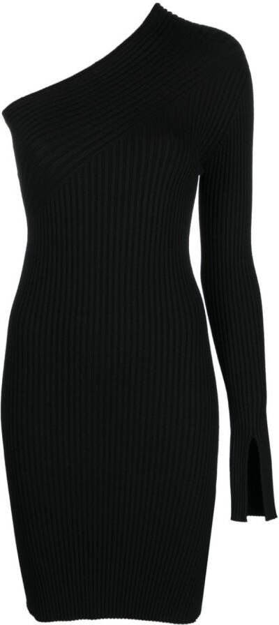AERON Off-shoulder mini-jurk Zwart