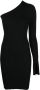 AERON Off-shoulder mini-jurk Zwart - Thumbnail 1
