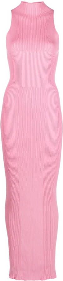 AERON Ribgebreide maxi-jurk Roze