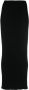 AERON Ribgebreide maxi-rok Zwart - Thumbnail 1