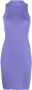 AERON Ribgebreide mini-jurk Paars - Thumbnail 1