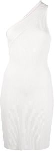 AERON Ribgebreide mini-jurk Wit