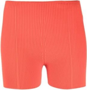 AERON Ribgebreide shorts Rood