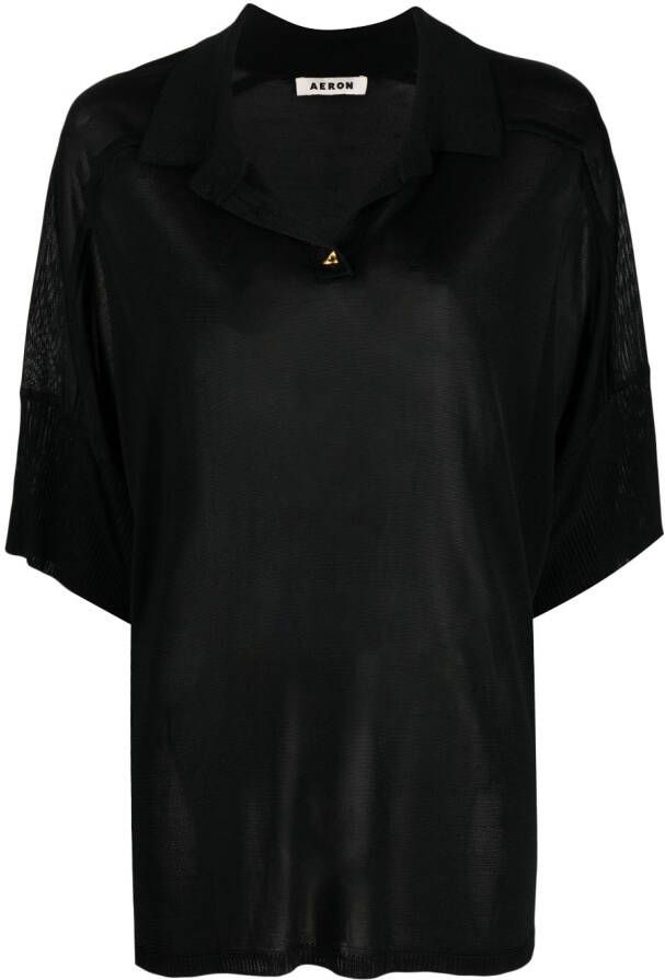 AERON Shirt met V-hals Zwart