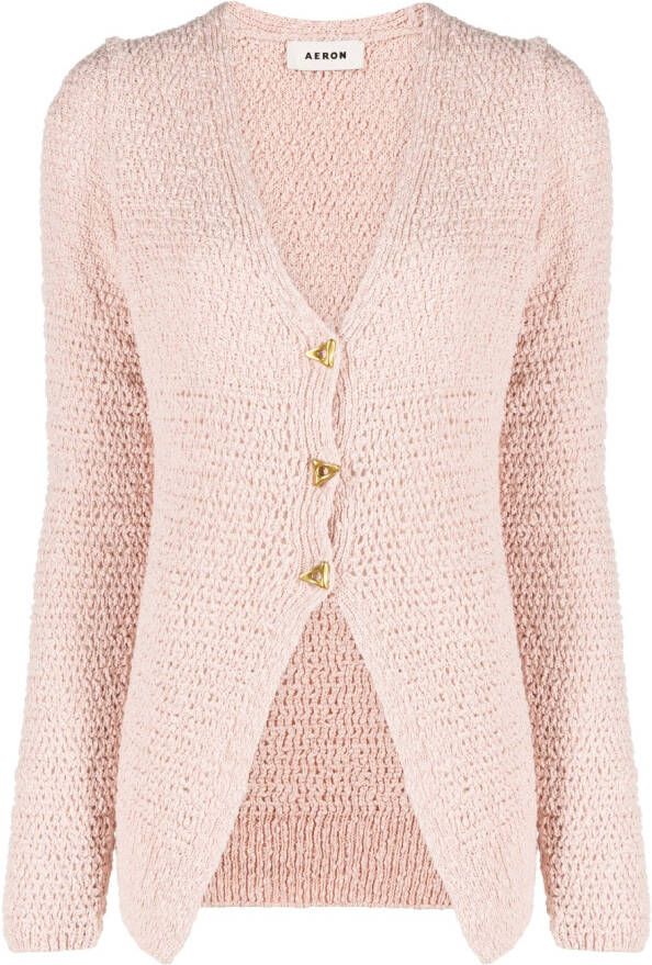 AERON Vest met V-hals Roze