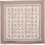 AERON Tess sjaal met monogramprint Bruin - Thumbnail 1